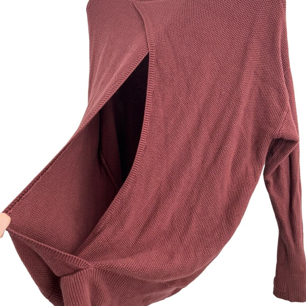 Lululemon Sweater 16 Cashlu Crossover Back Smoky Red - Picture 3 of 6